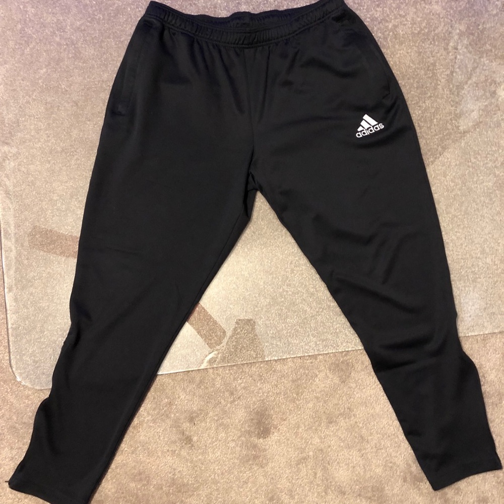 black Adidas track pants w/ no stripes